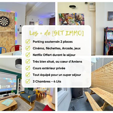 Maison 3Ch - Cinema - Game Room - Parking - Gare Amiens Esterno foto