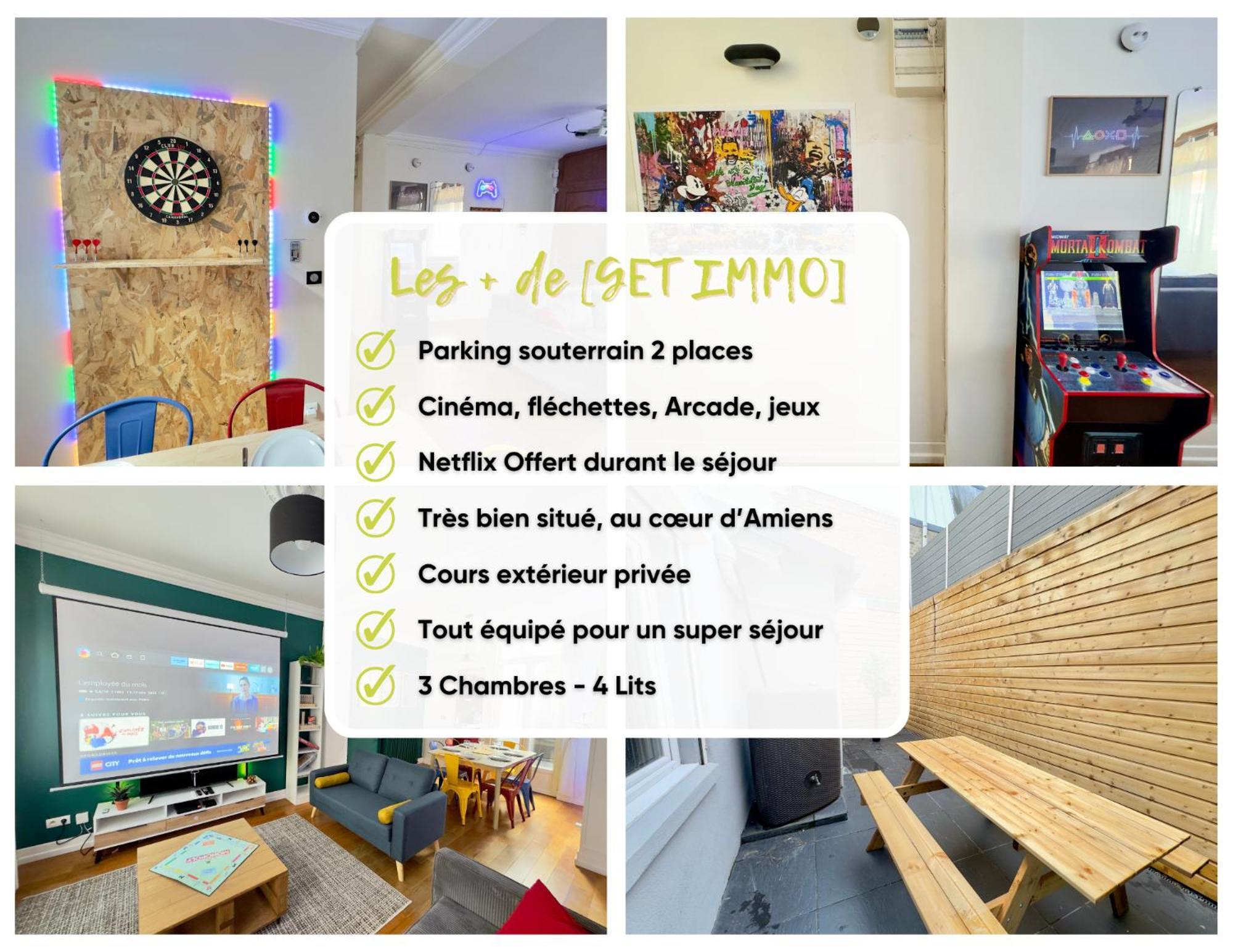 Maison 3Ch - Cinema - Game Room - Parking - Gare Amiens Esterno foto
